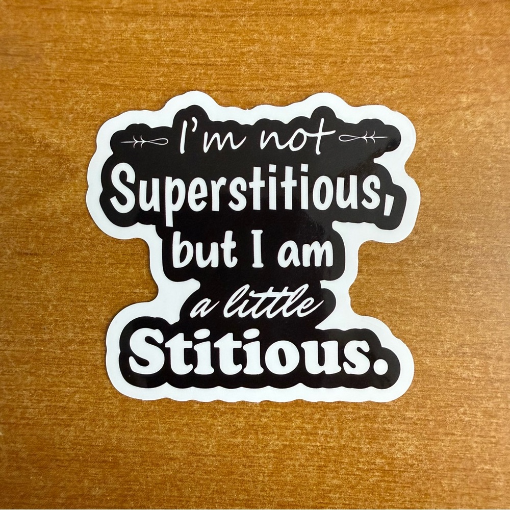 Black and‎ White Stitious Sticker